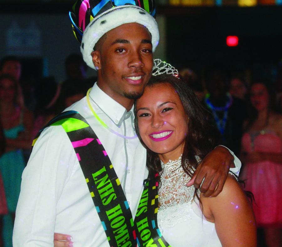 Juniors Mikhail Williams and Kelsey Cureton are the 2014 LN Homecoming King and Queen. They both received the highest number of votes from students who attended the dance.