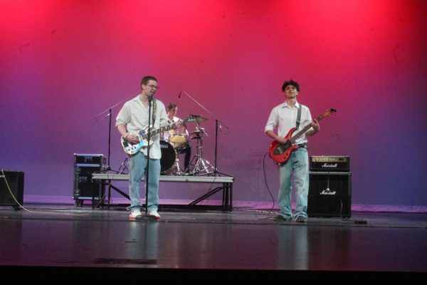 Student band Ad Interim, made up of Junior Brodie Dechert, Junior Kaeden Sanchez and senior Pedro Rivas, opened the show.