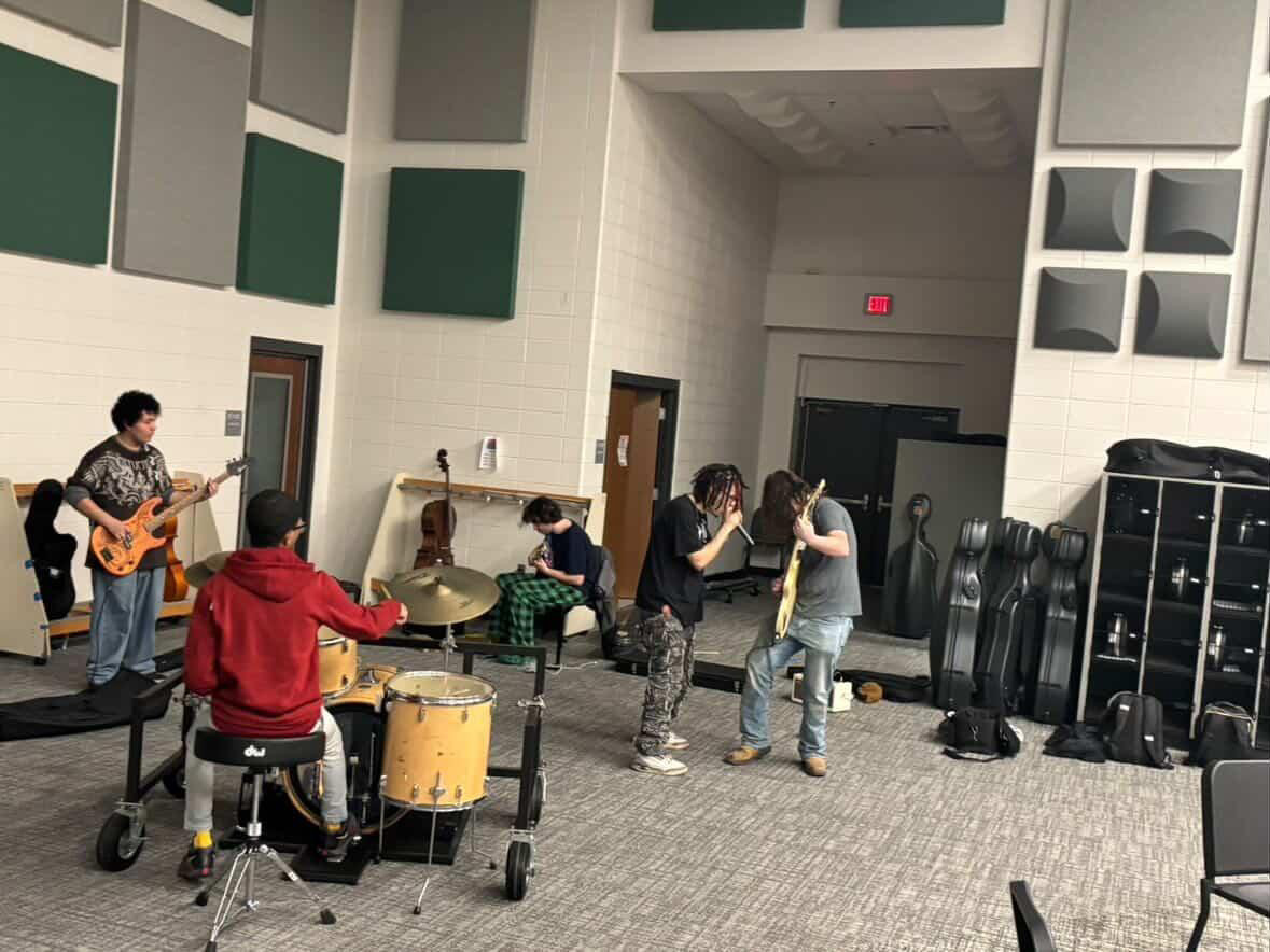Students take the stage at Thursday's talent show